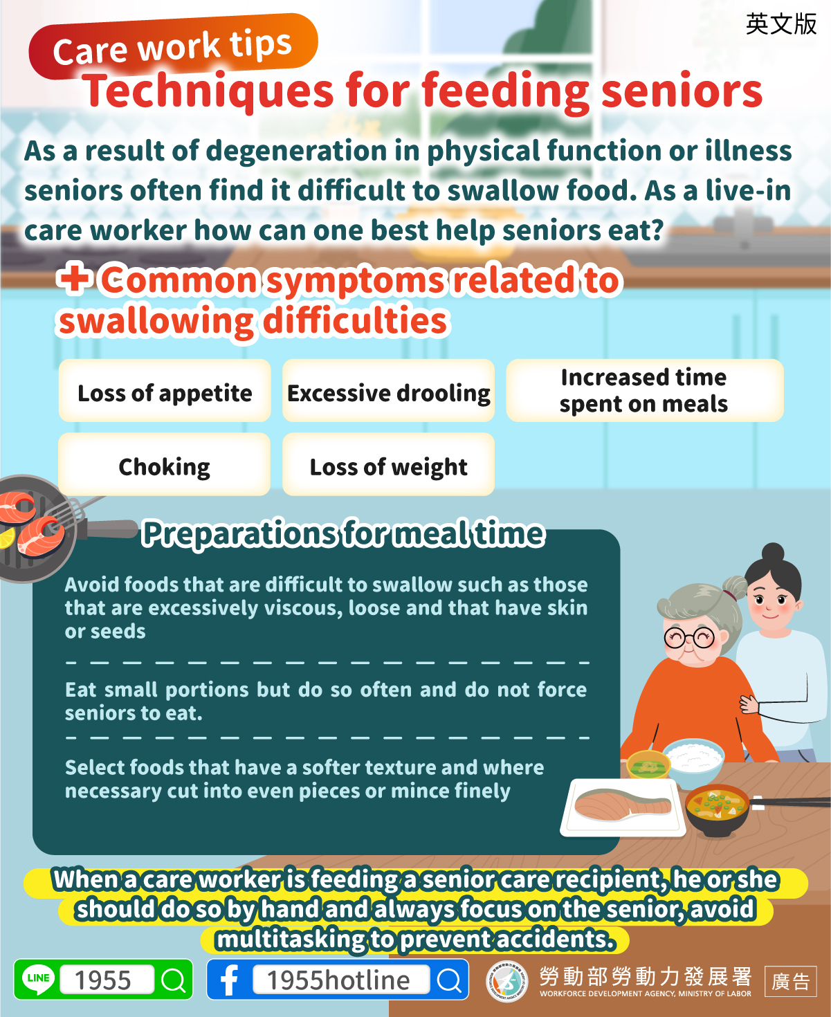 長輩餵食技巧【長輩用餐注意事項】-多國語言版的第2張圖片